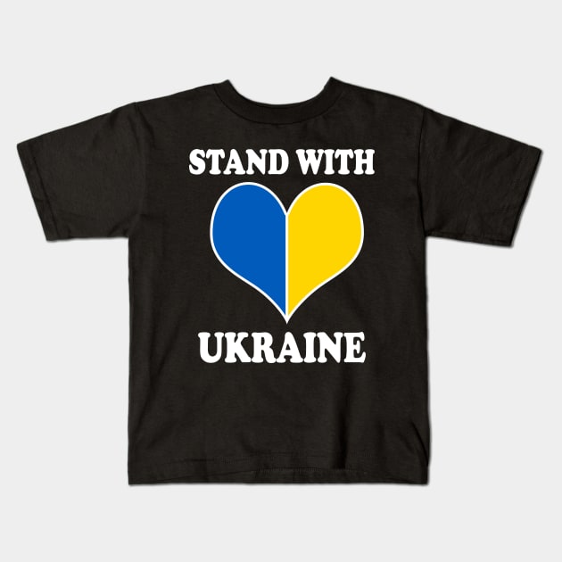 STAND WITH UKRAINE Kids T-Shirt by Elegance14